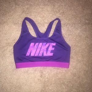 purple nike sports bra
